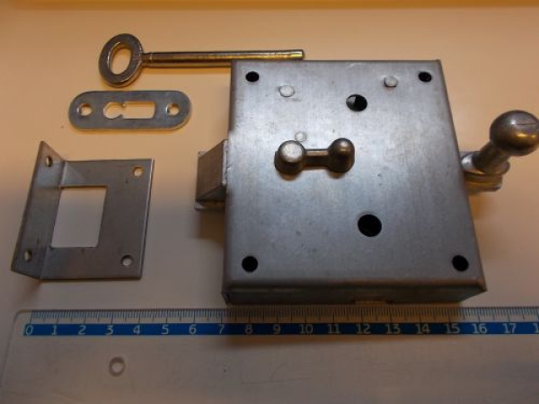 Kabusenschloß BB 48 mm M.1, Schlüssel und Schließblech